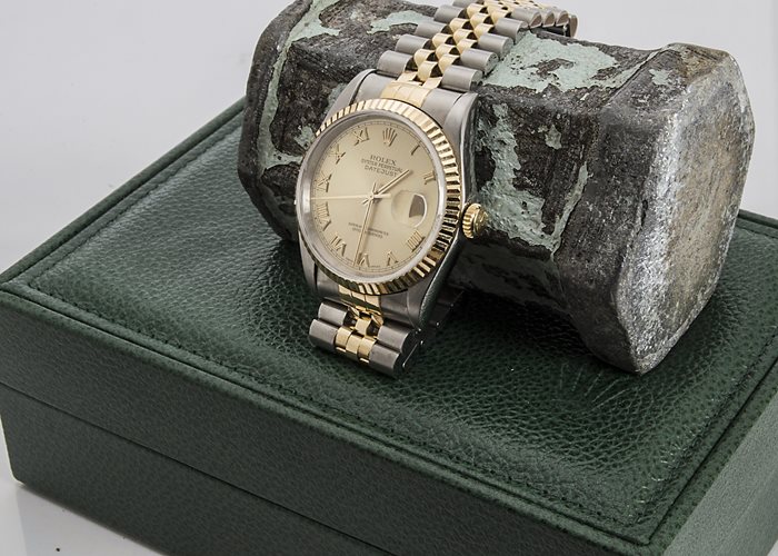 A 1990s Rolex Oyster Perpetual Datejust bi-metal gentleman's