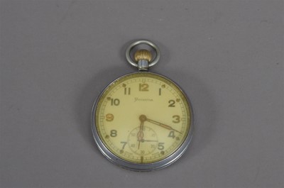 Lot 511 - A Second World War period military pocket watch by Helvetia