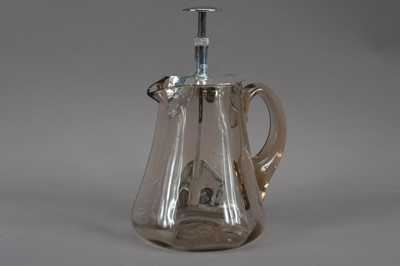 Lot 548 - A 20th century glass and stainless steel mixing jug