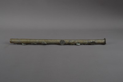 Lot 583 - A 19th century plated white metal baton