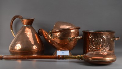 Lot 595 - A collection of 19th century and later brass and copper wares