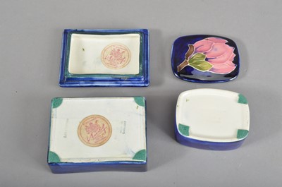 Lot 90 - An early Moorcroft pottery rectangular covered box