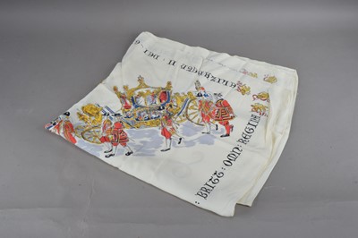 Lot 607 - An Elizabeth II commemorative silk scarf