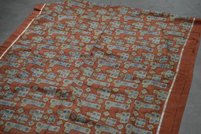 Lot 609 - A large piece of Indian brown silk material