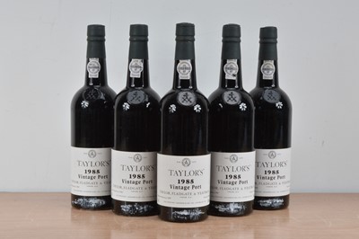 Lot 664 - Five bottles of Taylor's 1985 Vintage Port