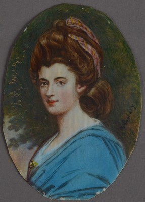 Lot 793 - A mid to late 19th century Portrait miniature on ivory of a lady