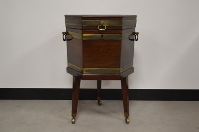 Lot 821 - A 19th century Mahogany and brass bound cellarette