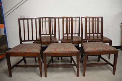 Lot 826 - A set of Six 19th century mahogany dinning chairs