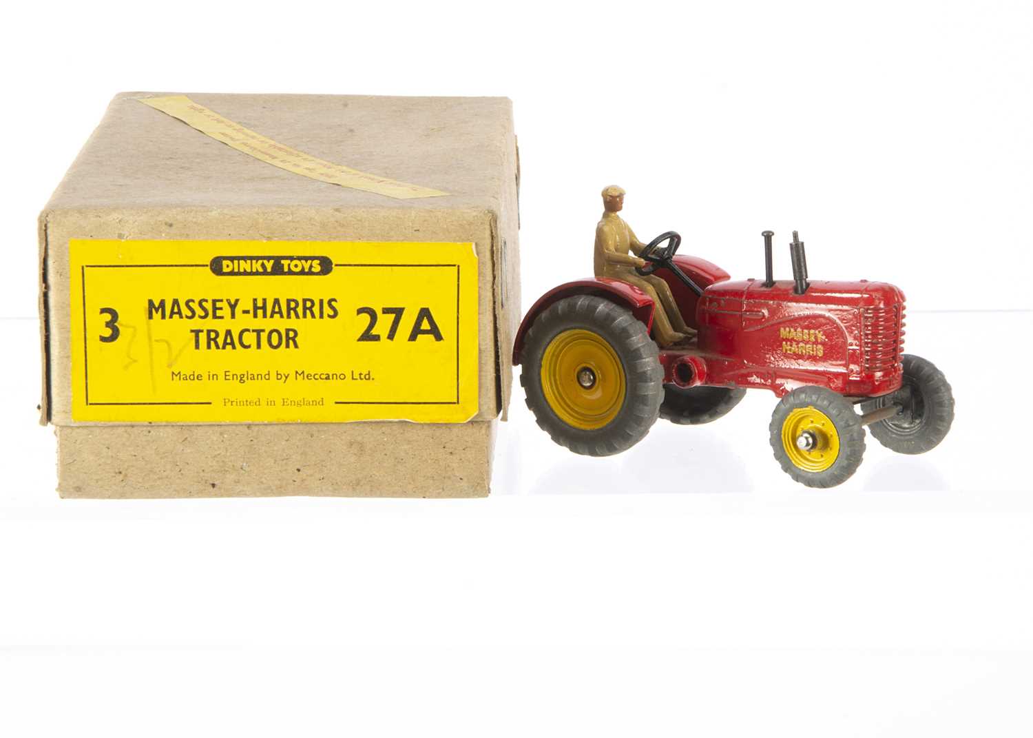 Lot 13 - A Dinky Toys 27a Massey-Harris Tractor Trade Box