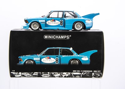 Lot 299 - Minichamps 1:18 BMW 320i 'Fruit of the Loom' DRM 1977 (P.Schneeberger)