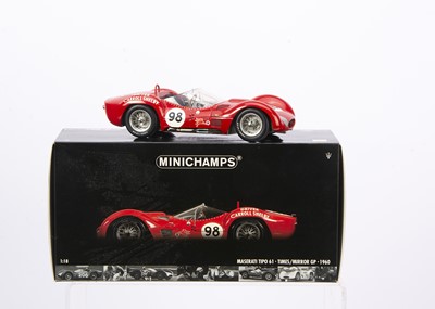 Lot 312 - Minichamps 1:18 Maserati Tipo 61 Times/Mirror GP 1960 (Carroll Shelby)
