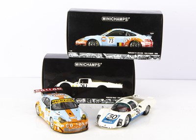 Lot 333 - Minichamps 1:18 Porsche's