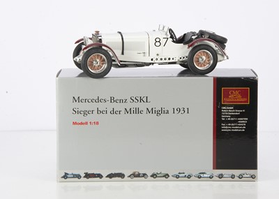 Lot 403 - A CMC 1:18 Mercedes-Benz SSKL Mille Miglia 1931