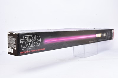 Lot 512 - Hasbro Star Wars Black Series Mace Windu Force FX Lightsaber