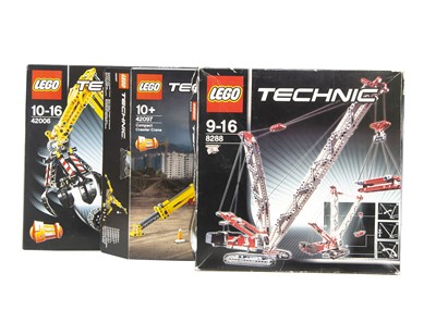 Lot 568 - Lego Technic Crawler Cranes and Excavator (3)