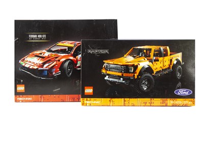 Lot 580 - Lego Technic Ford Raptor and Ferrari 488 GTE AF Corse # 51