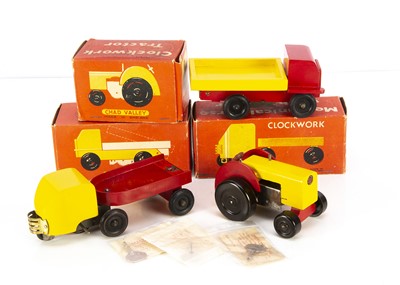 Lot 608 - Chad Valley Clockwork Wooden Toys