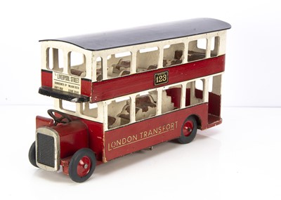 Lot 623 - A Tri-ang Toys  (Tri-ang tois) wooden London Transport Double-Deck Bus