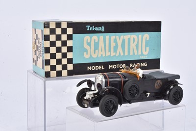 Lot 630 - Uncommon Tri-ang Scalextric  Vintage Car Racing C64 black Bentley Racing Car