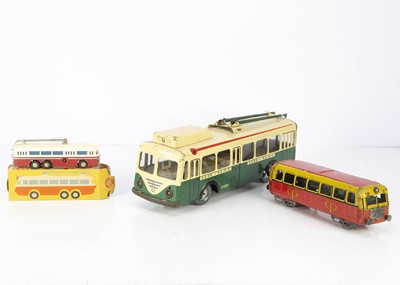 Lot 691 - Continental tinplate and plastic Buses and Railbus