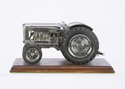 Lot 709 - A Chad Valley No.M87 Chrome Plated New Fordson Major Tractor