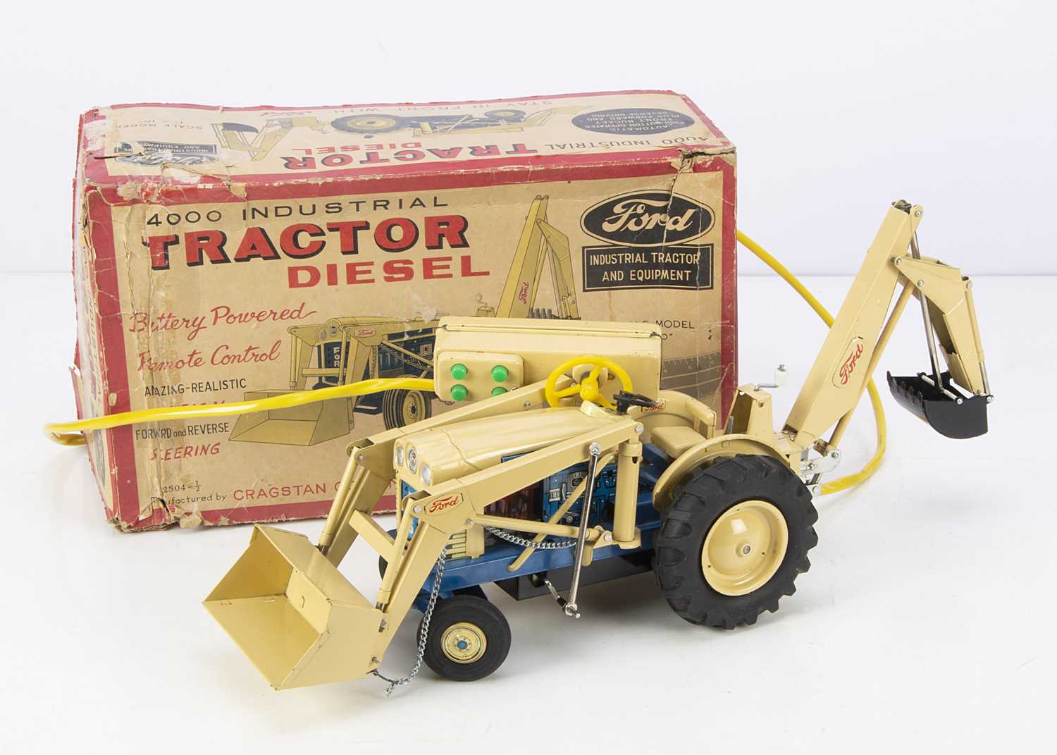 Lot 714 - A Cragstan Battery Powered Ford 4000 Industrial Diesel Tractor