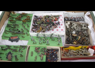 Lot 752 - A cornucopia of small-scale wargaming items consisting of unpainted Willie British WW1 Indian Army Gun Team and cavalry