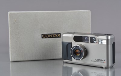 Lot 203 - A Contax T2 Titan Silver Compact Camera