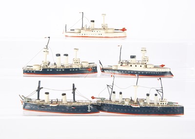 Lot 819 - Early 20th Century cast lead Warships