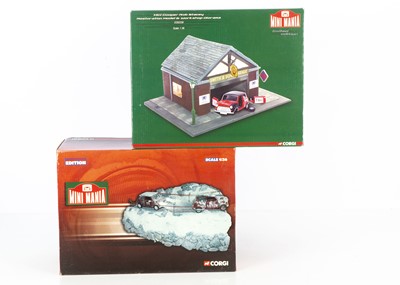 Lot 160 - Corgi CC99196 Winter Mini Rally Set Diorama