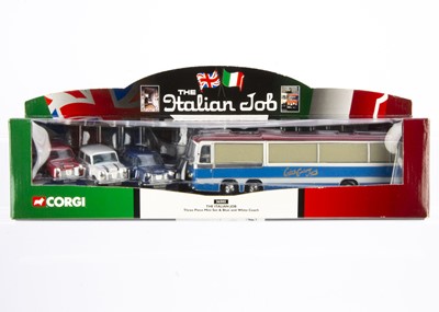 Lot 162 - Corgi 36502 The Italian Job Three Piece Mini Set & Coach