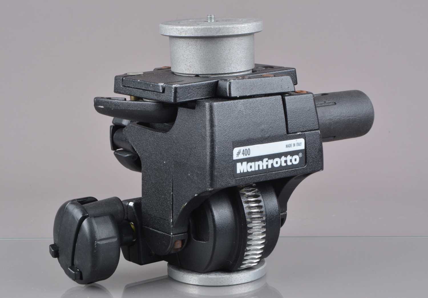 Lot 258 - A Manfrotto 400 Three-Way Geared Tripod Head