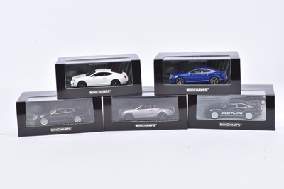 Lot 423 - Minichamps 1:43 Scale Modern Bentleys (5)