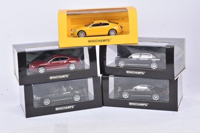 Lot 424 - Minichamps 1:43 Scale Modern Bentleys (5)