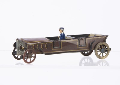 Lot 670 - A Tipp Co Tinplate Penny Toy Style Open Limousine