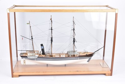 Lot 764 - A professionally made 1/8''= 1ft scale model of Scott's  British Antartic Expedition 1910-1913 ship 'Terra Nova'