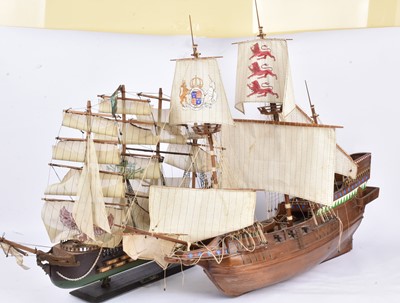 Lot 772 - A pair of 18th Century wooden kitbuilt Warship models