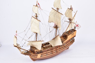 Lot 777 - A large scale factory built  model kit of three masted Sailing Galleon 'San Giovanni Battista'