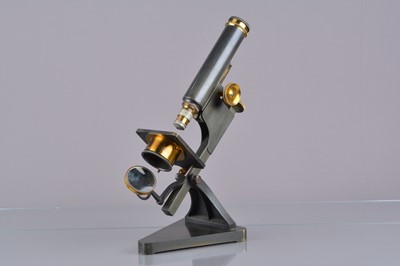 Lot 1 - A late 19th Century/early 20th Century lacquered and anodised brass R & J Beck Star Compound Monocular Microscope