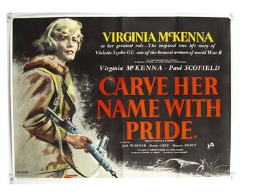 Lot 377 - Carve Her Name With Pride (1958) Quad Poster