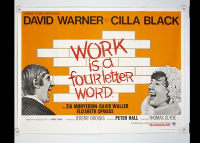 Lot 399 - Work Is A Four Letter Word (1968) UK Quad Poster