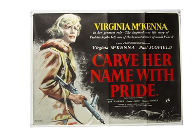 Lot 432 - Carve Her Name With Pride (1958) Quad Poster