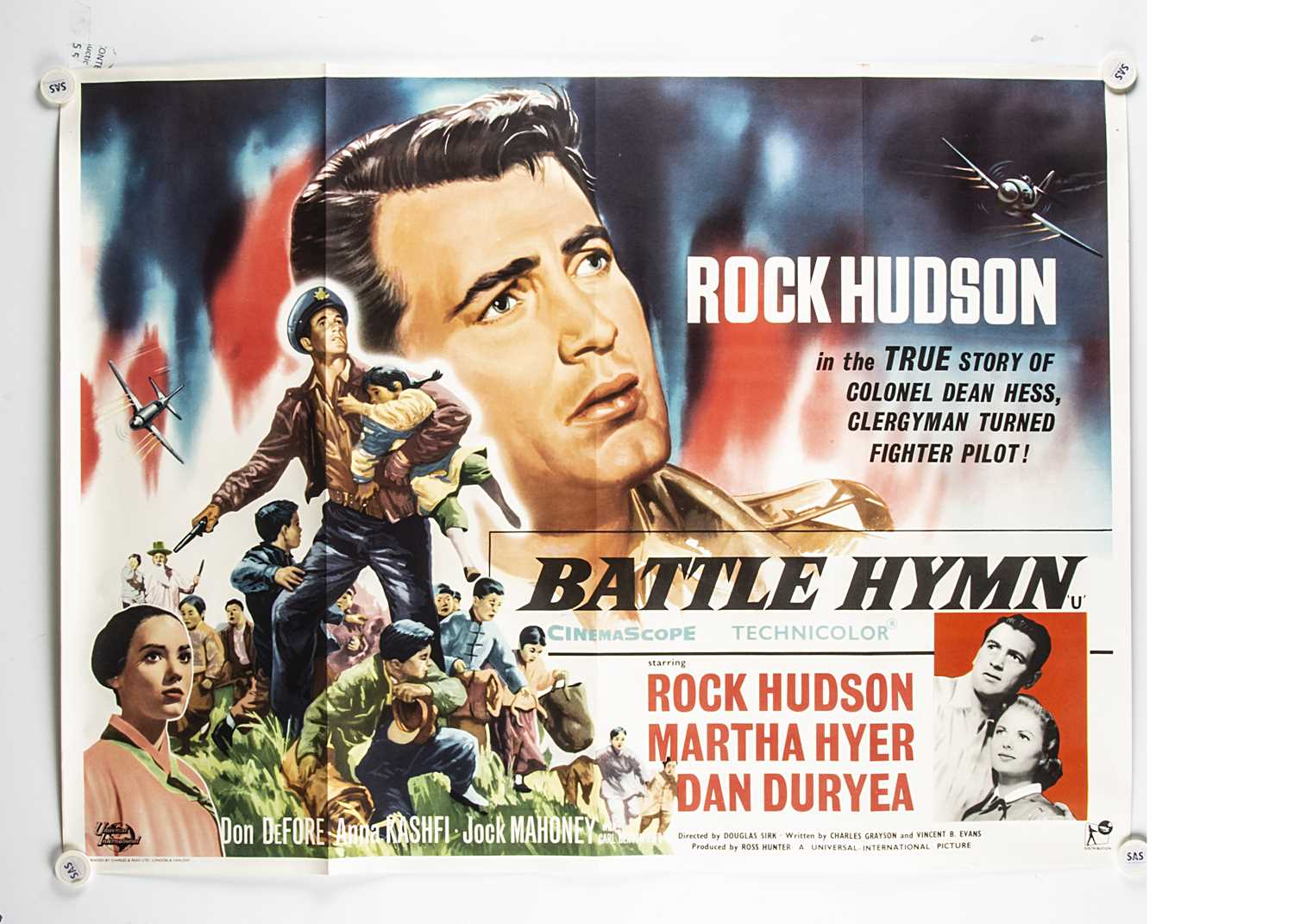 Lot 471 - Battle Hymn (1957) Quad Poster