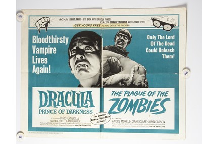 Lot 483 - Dracula / Plague of the Zombies (R-1966) Half Sheet Film Poster