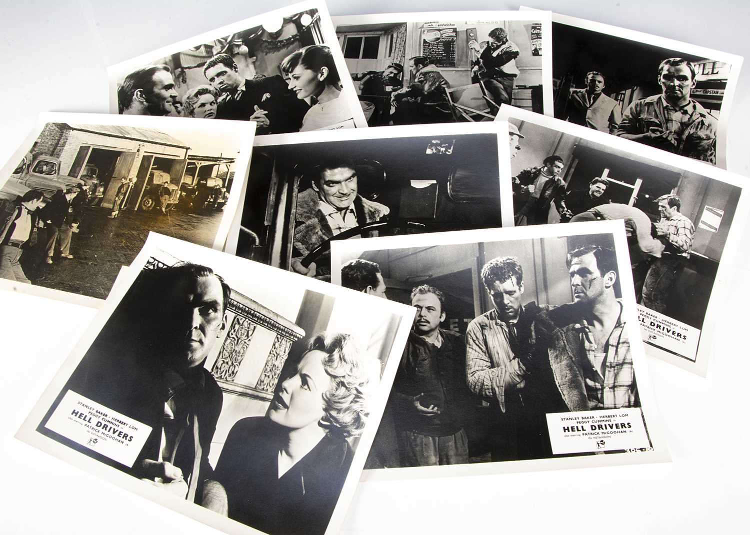 Lot 508 - Hell Drivers Lobby Cards / Front of House Stills