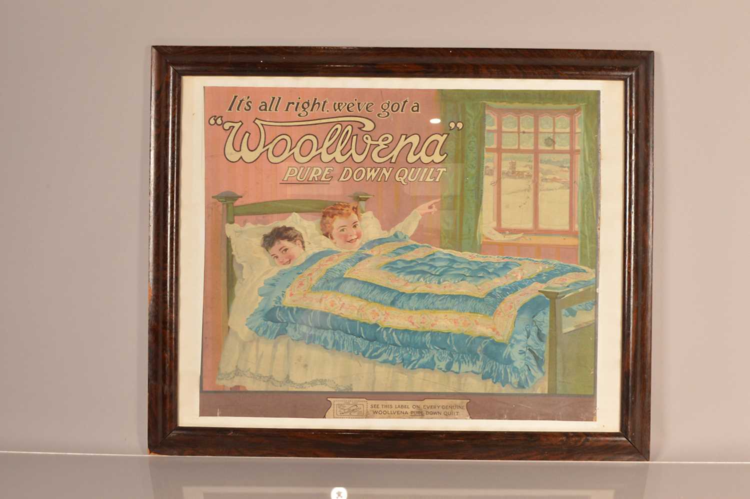 Lot 85 - A Woollvena Pure Down Quilt Advertising poster