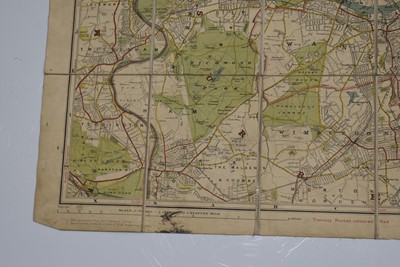 Lot 91 - Stanford's New Two Inch Map of London and its Environs - Main Road and Tramline Edition