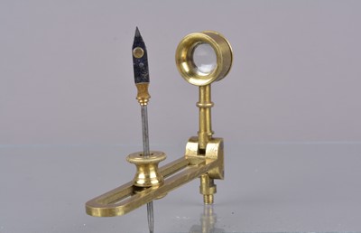 Lot 15 - An early 19th Century lacquered brass Jones-type Folding Pocket Botanical Microscope
