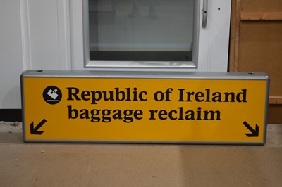 Lot 206 - A Republic of Ireland Baggage Reclaim illumination sign