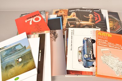 Lot 225 - A collection of British Car Manufacturer brochures